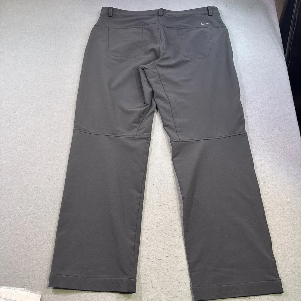 Nike GOLF PANTS MEN 38 x 32  Flex Core Flat Front Dri Fit Tour Charcoal